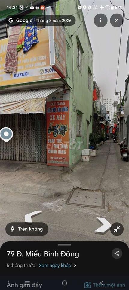 Cho thuê nhà mặt tiền đường Miếu Bình Đông 