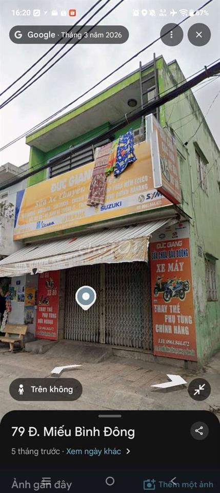 Cho thuê nhà mặt tiền đường Miếu Bình Đông 