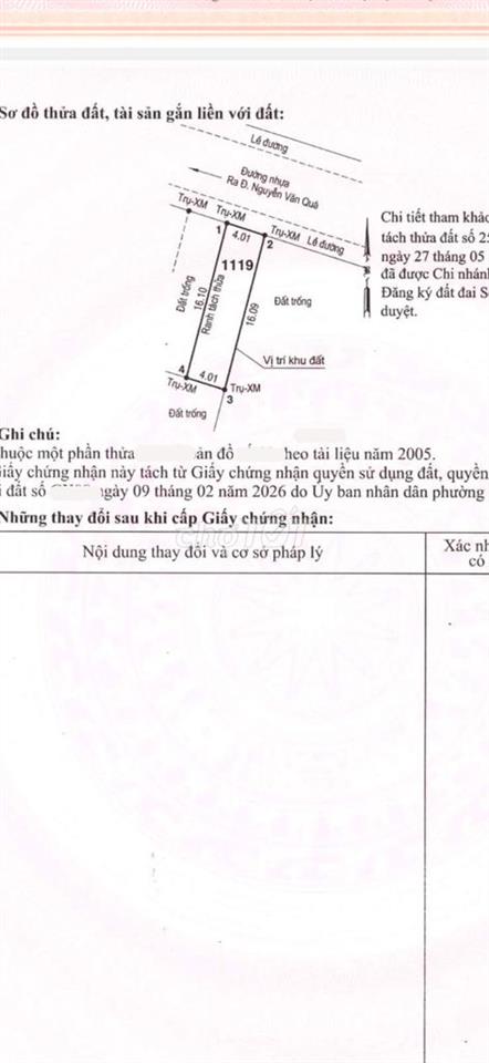 Bán đất full thổ cư Nguyễn Văn Quá Q12, 64m2, đường 9m
