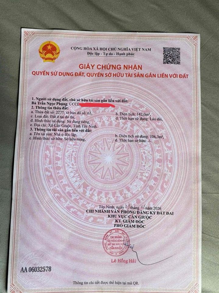 chính chủ bán nhà cần giuộc nhà nở hậu diện tích 140 ( còn tl )