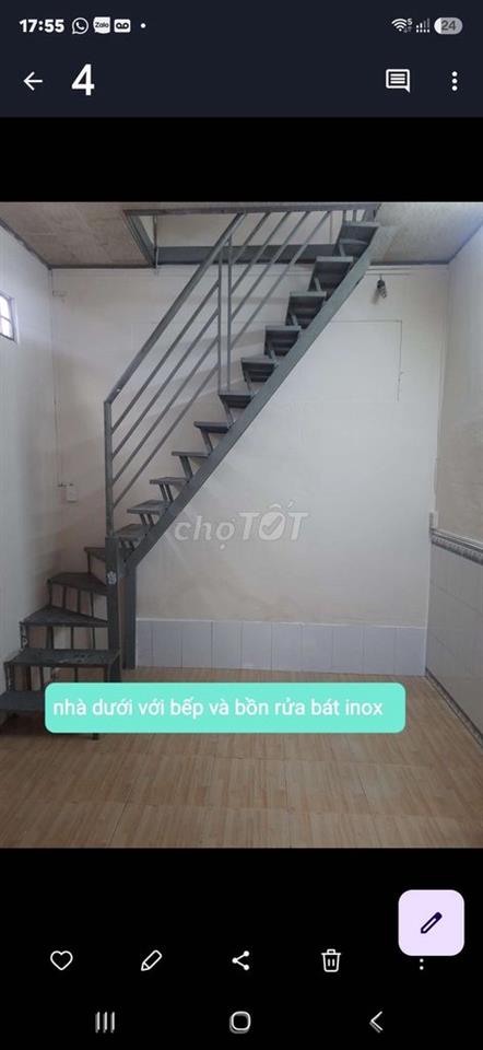 Cho thuê nhà nguyên căn 1 trệt, 1 lầu, 40m2.
2/15/30 Tăng Bạt Hổ, BT.