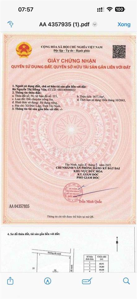 🔥 BÁN ĐẤT 2 MẶT TIỀN – ĐỨC LẬP, TÂY NINH 🔥( cũ Long An, Đức Hoà)