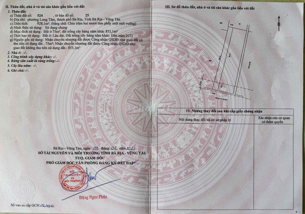 🔥 BÁN ĐẤT ĐẸP LONG TÂM – BÀ RỊA | MẶT TIỀN VÕ THỊ SÁU -ĐÓN ĐẦU HẠ TẦNG