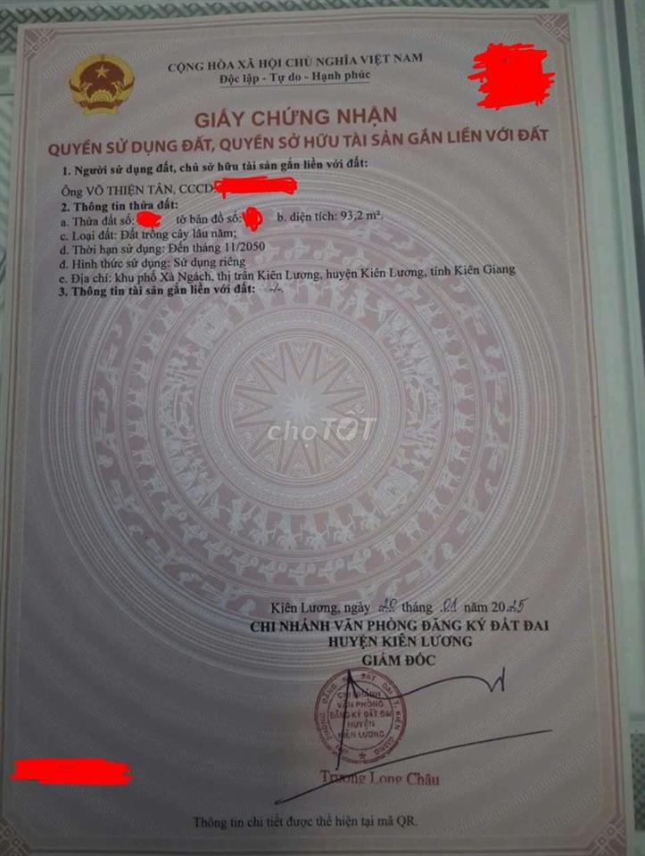 Đất nền quốc lộ 80 kiên lương