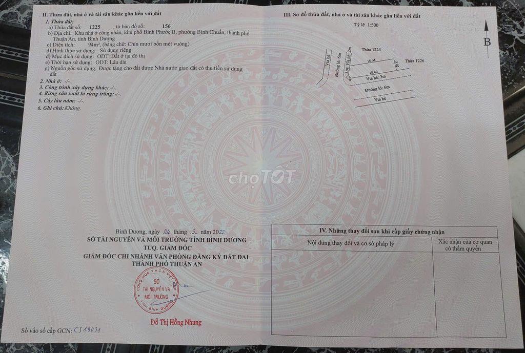 CẦN BÁN NHÀ THÀNH PHỐ THUẬN AN, TỈNH BÌNH DƯƠNG