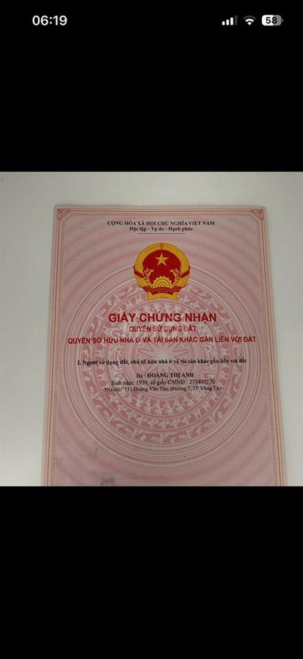 Cần bán gấp nhà mặt tiền đường Hoàng Văn Thụ