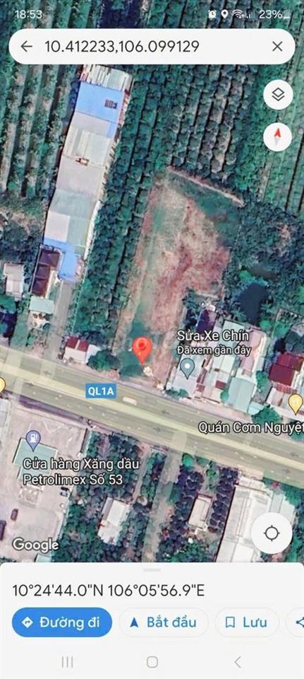 Bán đất MT Quốc lộ 1A, P2, Thị Xã.Cai Lậy,  Tiền Giang,  4200m