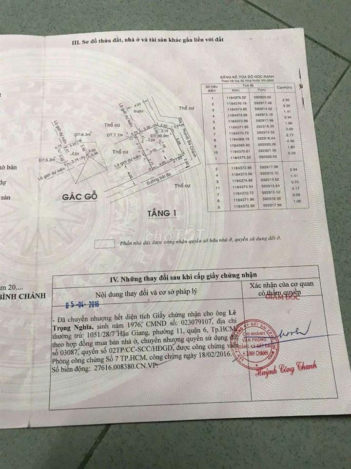 nhà 1 trệt 1 lầu SHR xã tân kiên(tân nhựt)