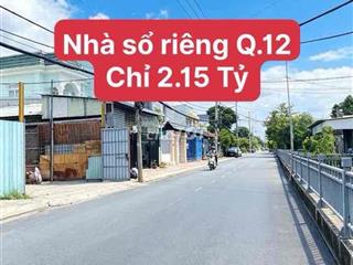 CHÍNH CHỦ  bán nhà cấp 4, giá như bán đất 1/tx33, quận 12