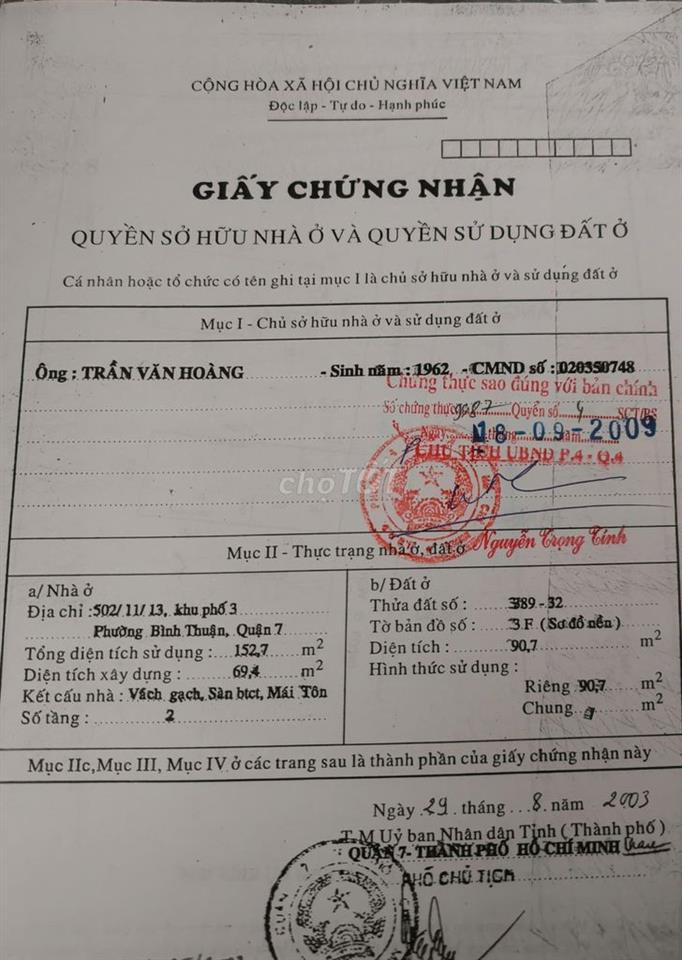 Chủ cần bán nhanh nhà hẻm Huỳnh Tấn Phát