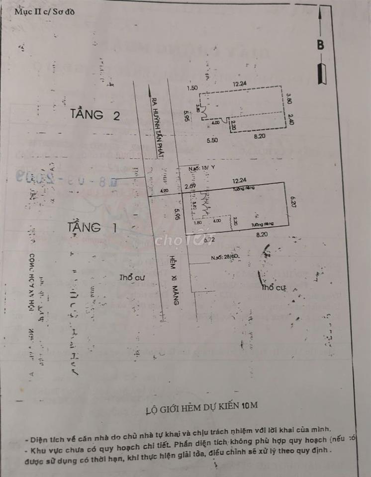 Chủ cần bán nhanh nhà hẻm Huỳnh Tấn Phát