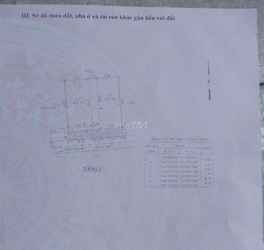 bán nhà có gách lửng 45m2 +thêm 3 phong trọ riêng biệt