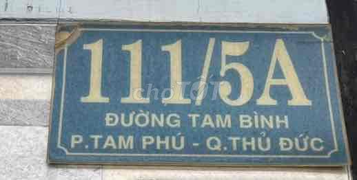bán nhà hẻm 111/5a Tam Bình, TPHCM, 40m2, dtsd:120m2
