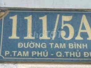 bán nhà hẻm 111/5a Tam Bình, TPHCM, 40m2, dtsd:120m2