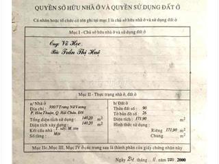 BÁN NHÀ KIỆT 392 Trưng Nữ Vương – Cách đường Trưng Nữ Vương 50m.  * Đị