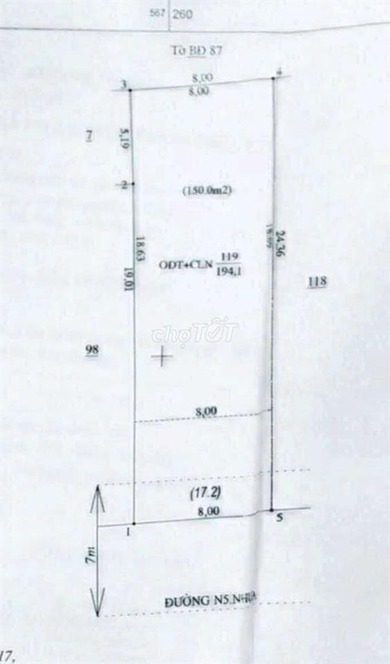 Chính chủ thong thả đăng bán - 8x24 - 150m Tc.