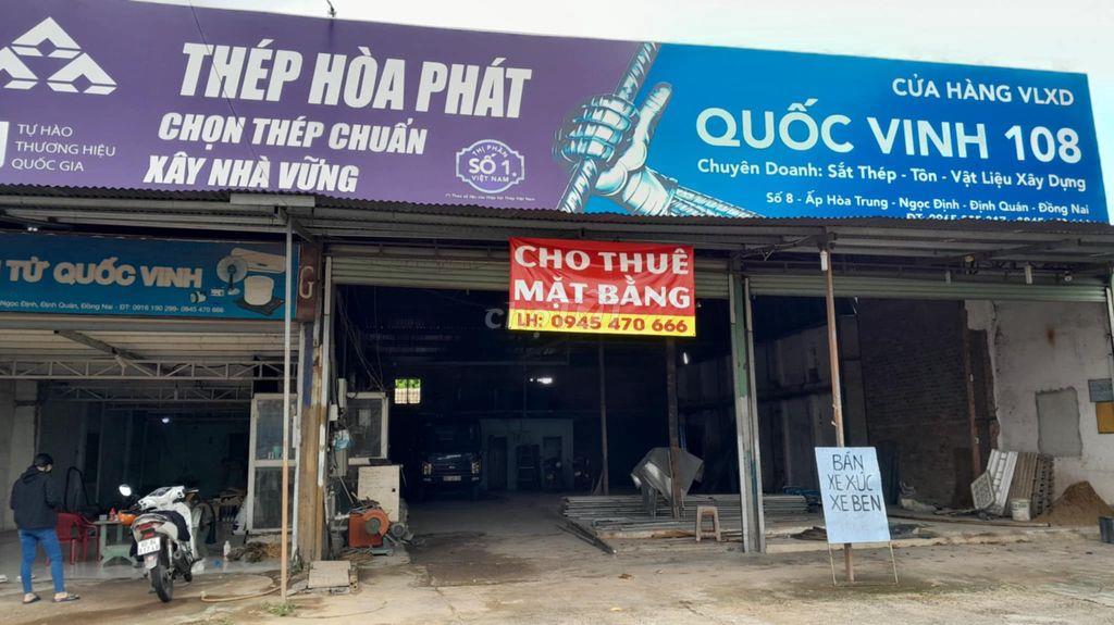Cho thuê mặt bằng QL20 Km 108 – DT 18x34m – Mặt tiền kinh doanh
