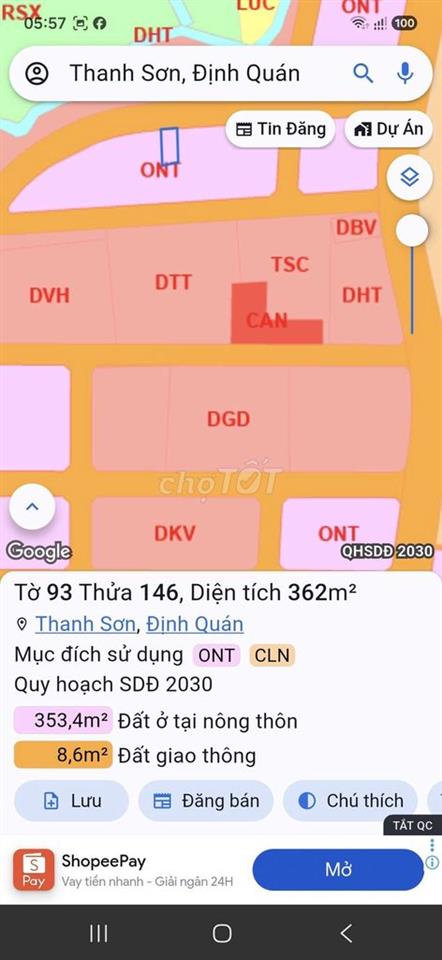 bán đất mặt tiền đường mới.dt761 . có sẵn nhà cấp bốn .đồng hồ điện