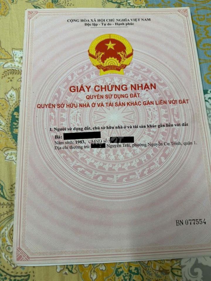 🏡 BÁN NHÀ QUẬN 1 – GIÁ 7,2 TỶ, CÒN THƯƠNG LƯỢNG CHO KHÁCH THIỆN CHÍ! 🔥