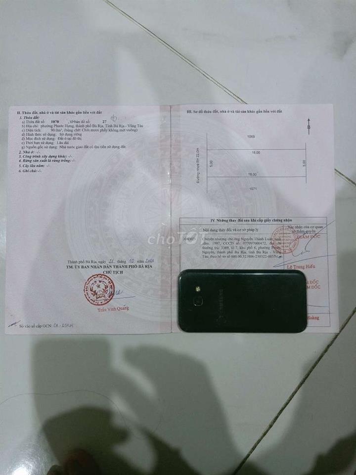 cần tiền bán lô đất tái định cư Phước Hưng mặt đường Xuân Thủy