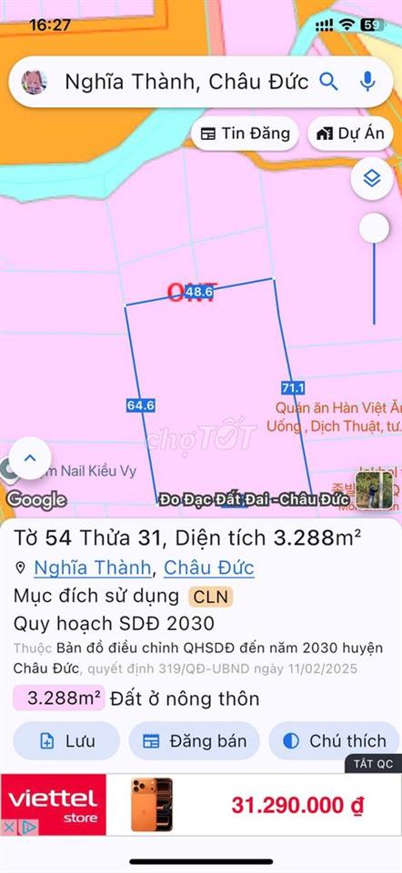5.377M² – 5 SỔ LIỀN KỀ – SÁT TĐC SONADEZI SUỐI NGHỆ – GẦN KCN CHÂU ĐỨC