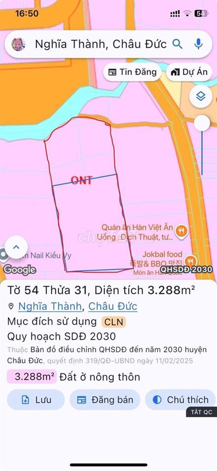 5.377M² – 5 SỔ LIỀN KỀ – SÁT TĐC SONADEZI SUỐI NGHỆ – GẦN KCN CHÂU ĐỨC