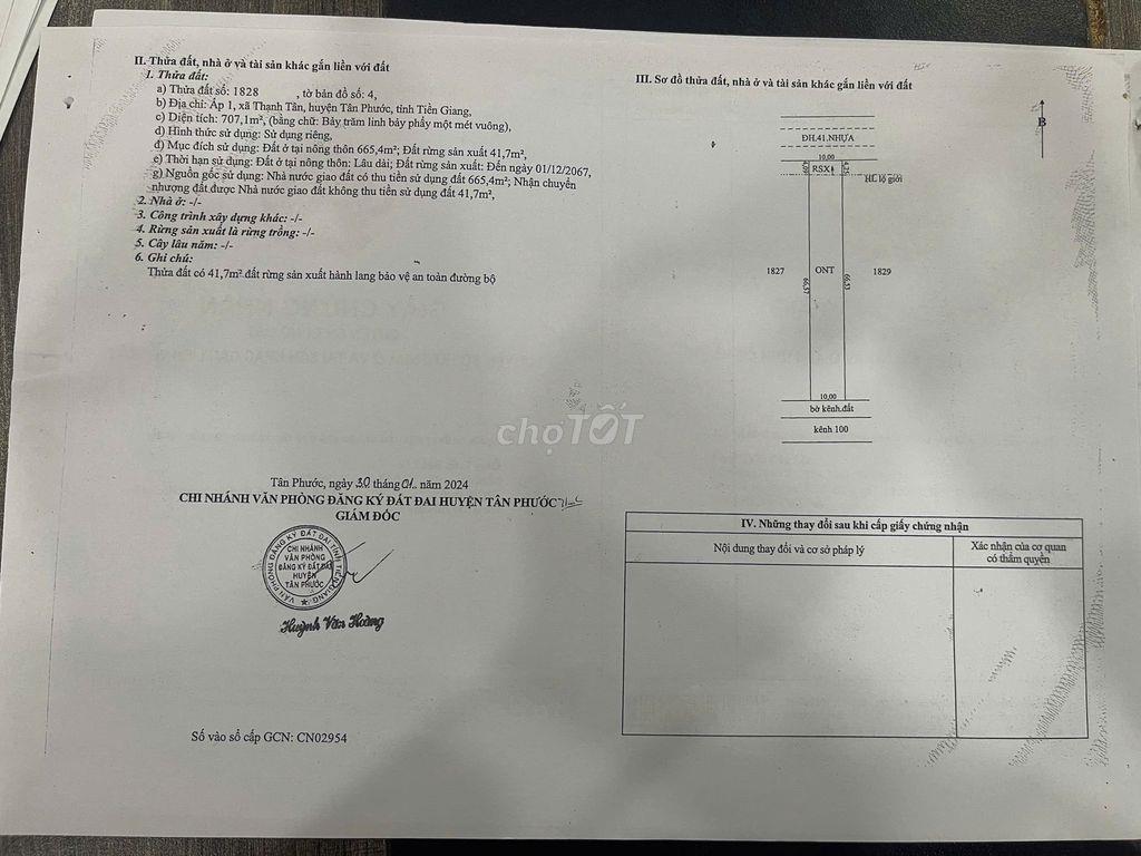 THỬA ĐẤT 41.119M2 SẲN 15.200M2 ĐẤT THỔ  MẶT TIỀN NHỰA HL 41 DÀI 180M