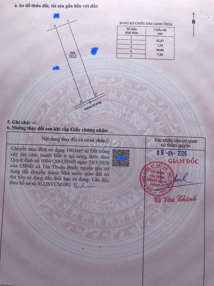 cần bán gấp 331,2m vuông đất