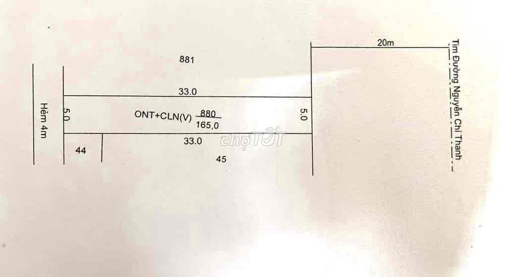 CHÍNH CHỦ 5x35 MT NGUYỄN CHÍ THANH HOÀ THÀNH