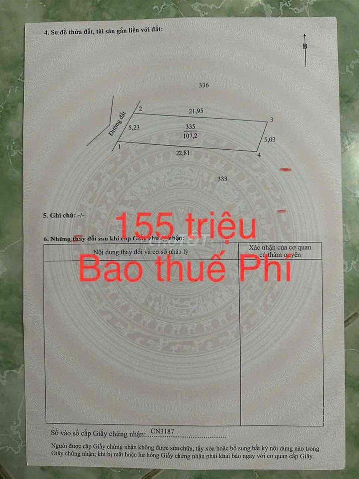 nền giá rẻ 5x22 hoa thạnh tam binh vĩnh long cũ