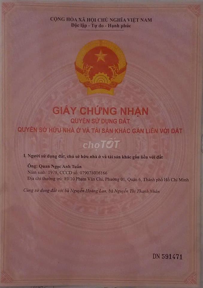 Chính chủ bán lỗ lô đất 100m ( 5×20m) thổ cư Đức Hòa Long An (Tây Ninh