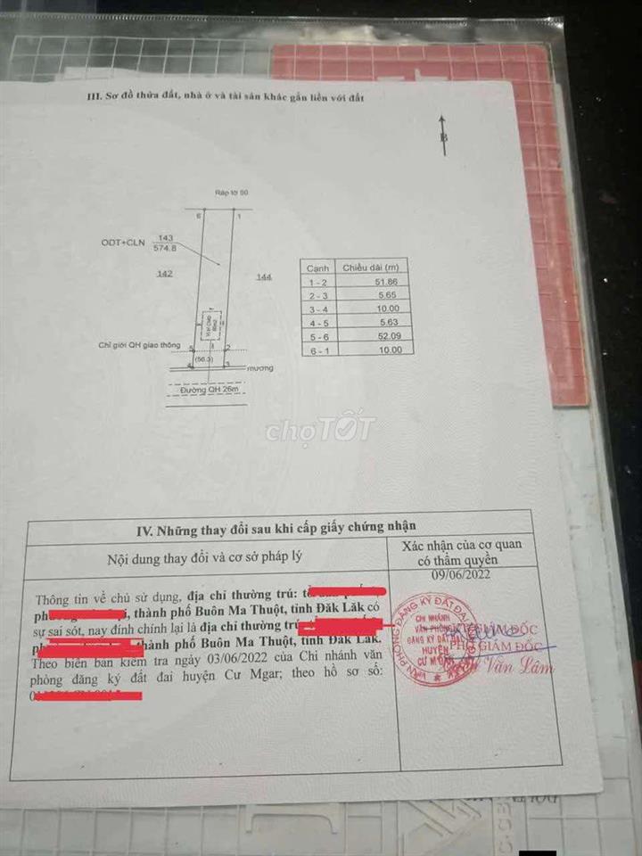 cần bán lô đất 