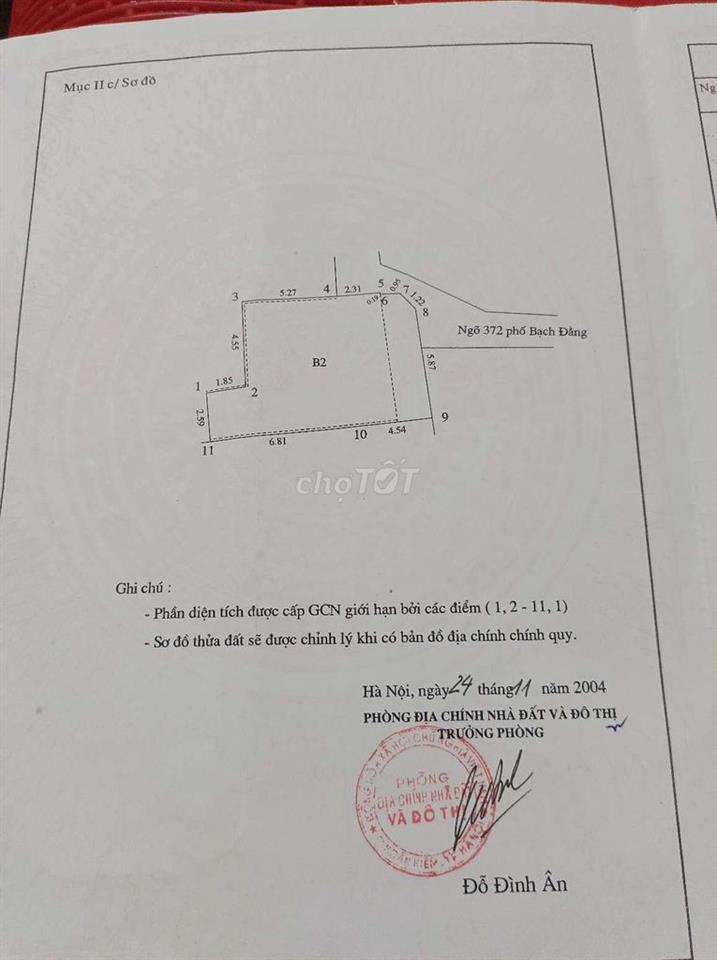 Bán nhà Bạch Đằng Hà Nội