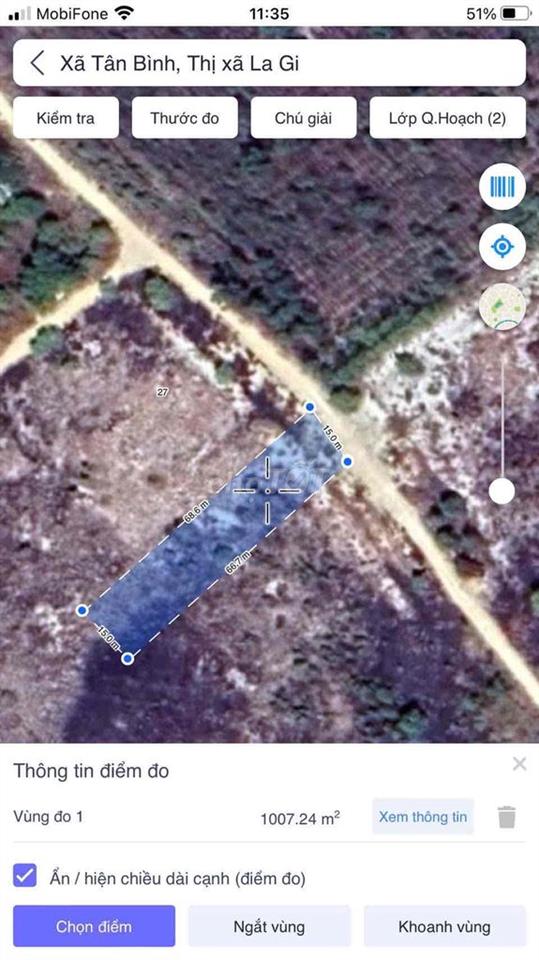 Đất MT gần biển 1011m2 Phường Lagi, Lâm Đồng, Bình Thuận Cũ