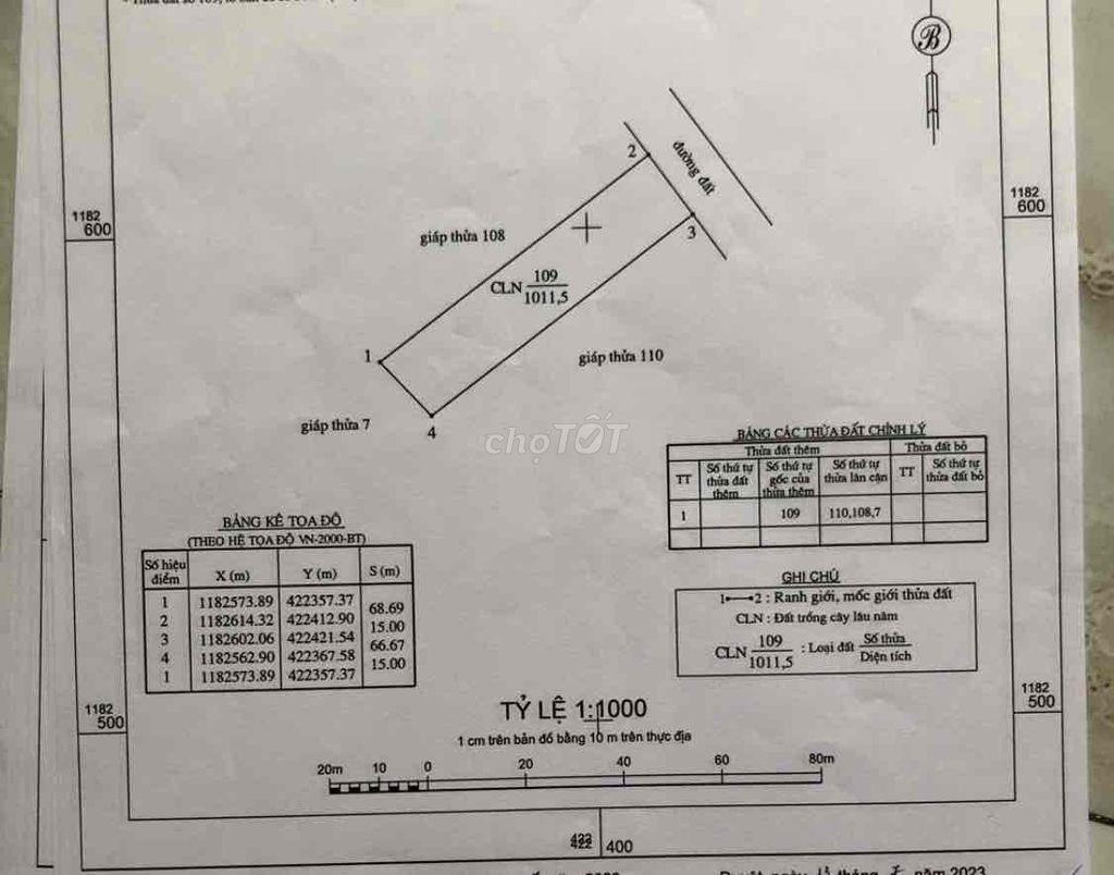 Đất MT gần biển 1011m2 Phường Lagi, Lâm Đồng, Bình Thuận Cũ