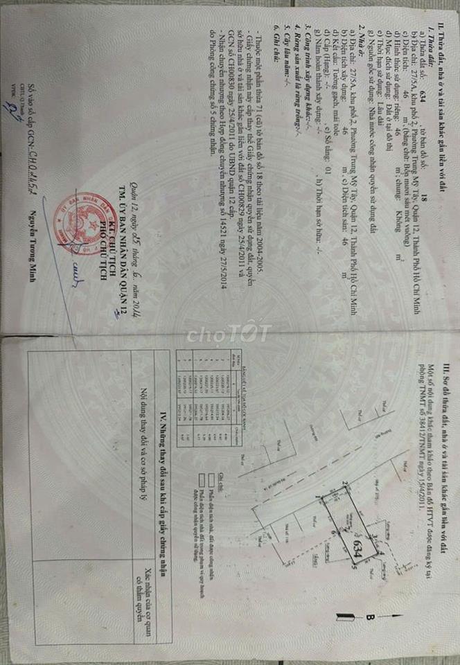Nhà mặt tiền 120 lê Thị Nho