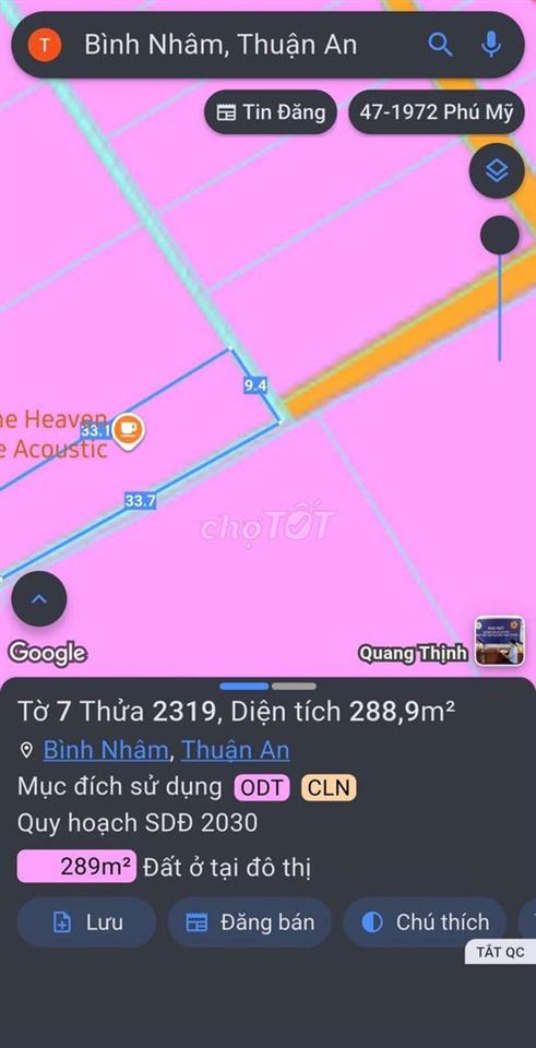 CHÍNH CHỦ CẦN BÁN ĐẤT 288M² LÁI THIÊU – GIẢM CÒN 5,9 TỶ