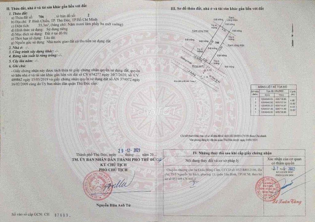 Chính chủ cần bán lô đất