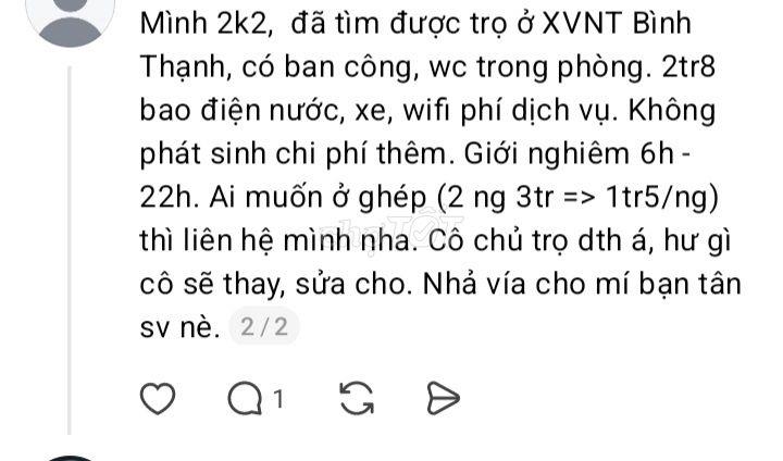 Nữ ở ghép 1:1