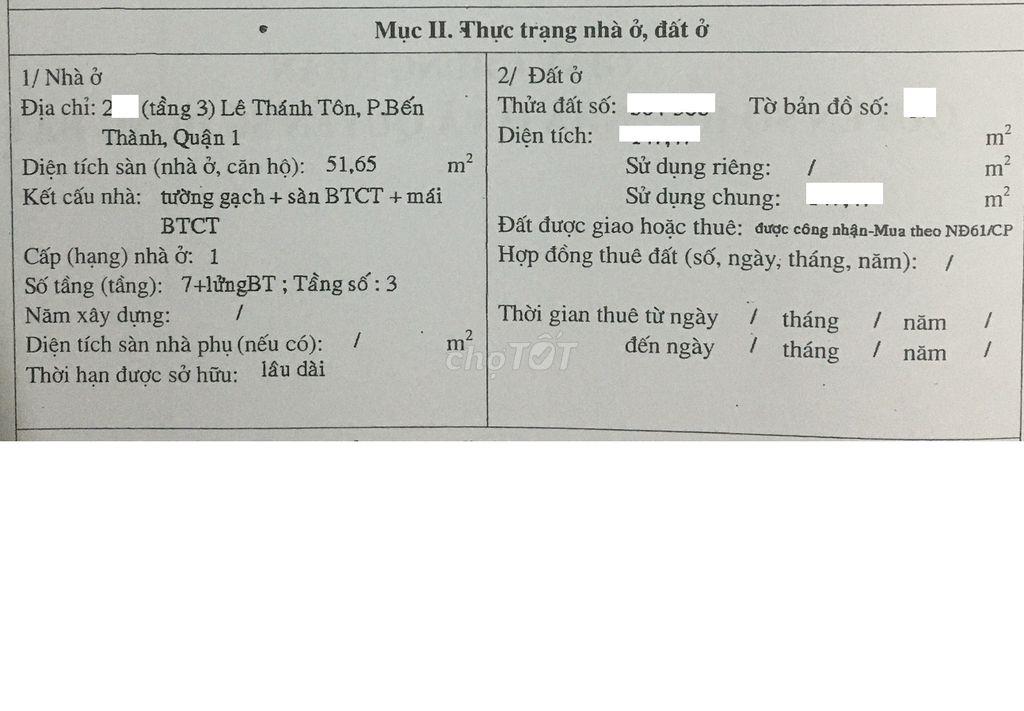 BÁN NHÀ MẶT TIỀN LÊ THÁNH TÔN (TẦNG 3) – SỔ HỒNG RIÊNG
