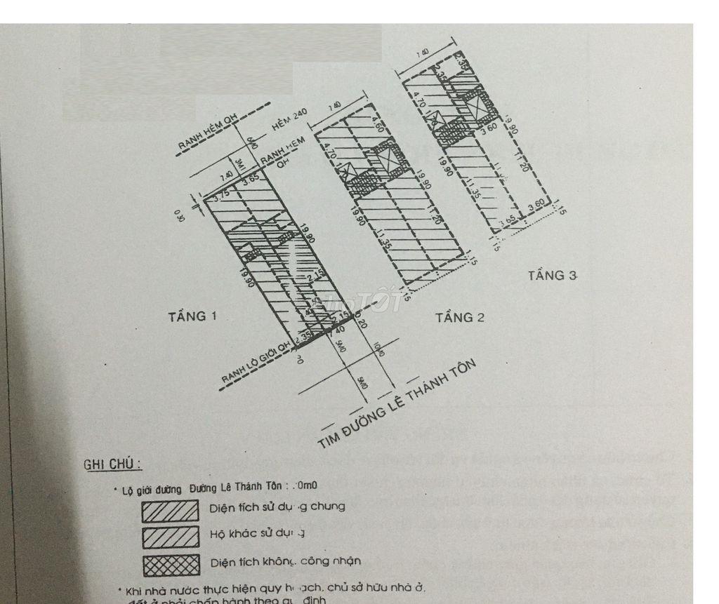 BÁN NHÀ MẶT TIỀN LÊ THÁNH TÔN (TẦNG 3) – SỔ HỒNG RIÊNG
