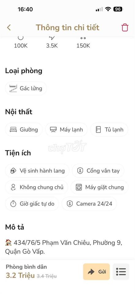 chính chủ cho thuê phòng duplex