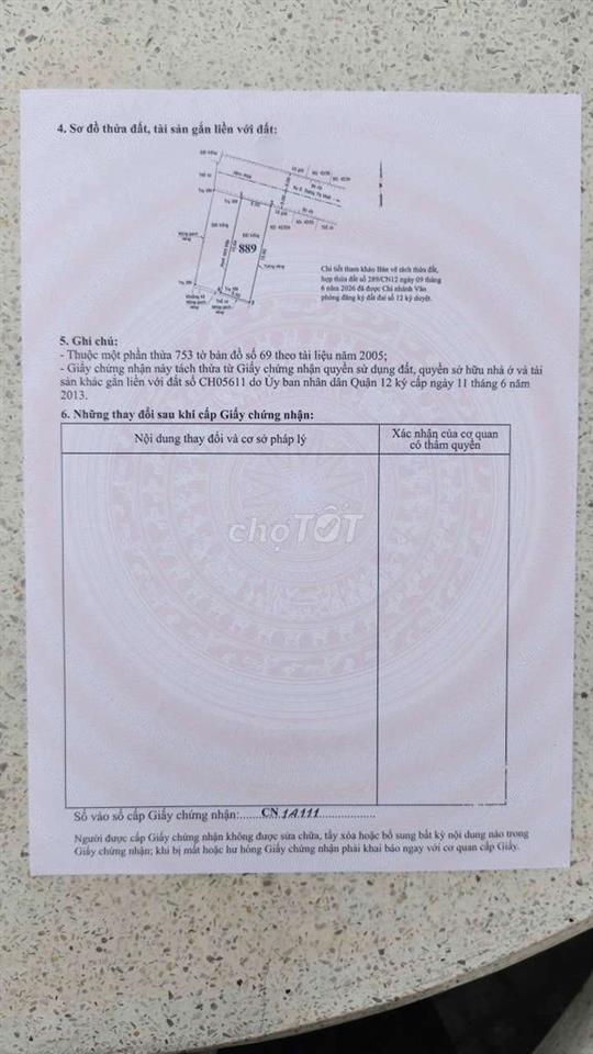 Đất hẻm 6m Dương Thị Mười, 5mx16m, Giá 4.65 Tỷ, Chính chủ gửi ae 1%
