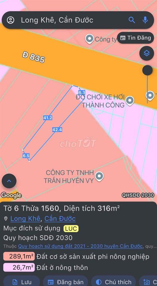 Bán Kho Xưởng Mặt Tiền DT835