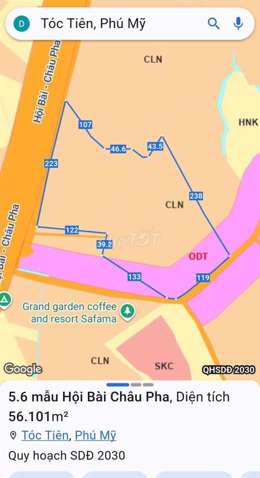 cần bán hơn 5 mẫu đất mặt tiền đường hội bài châu pha