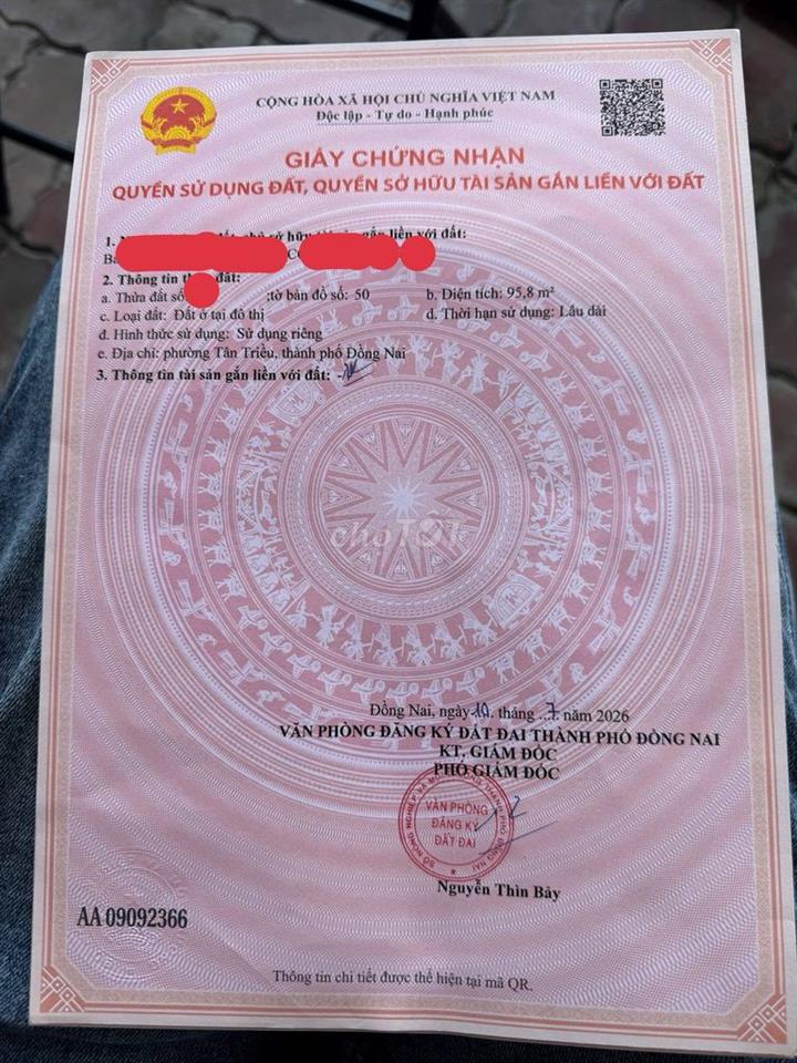 Bán đất tại Phường Tân Triều, giá ***
