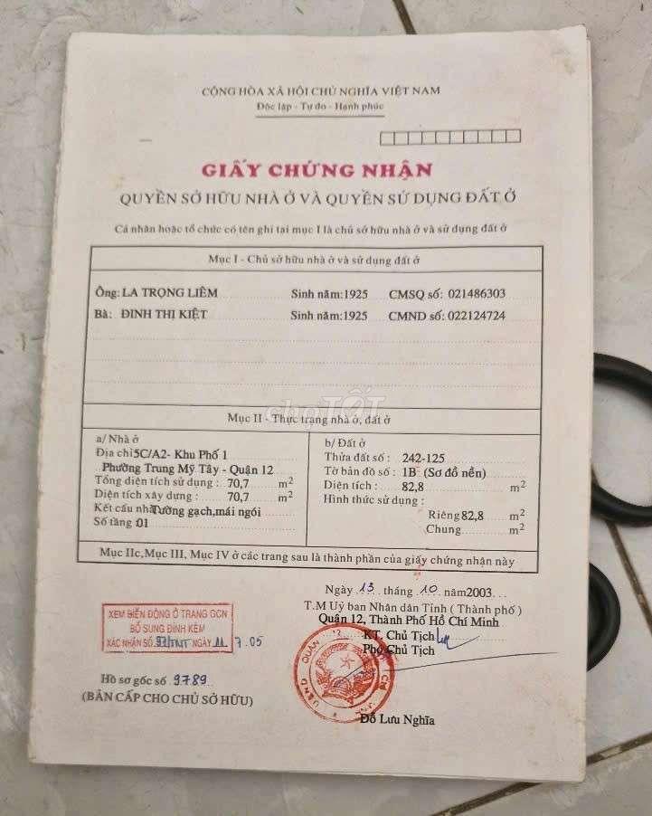 BÁN NHÀ QUẬN 12