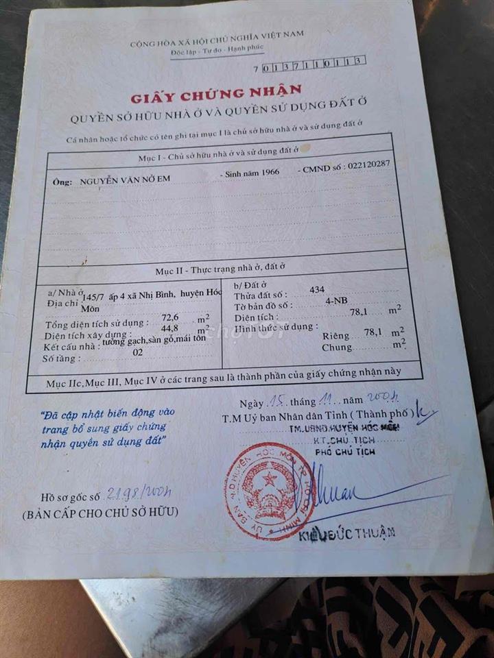 Bán nhà Nhị Bình 21