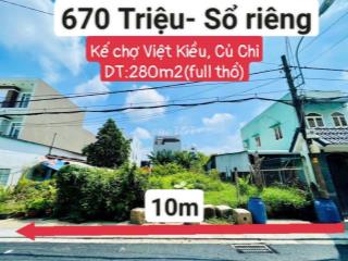 280m2 - 670TRIỆU - MT KINH DOANH SÁT CHỢ VIỆT KIỀU - FULL THỔ, SHR
