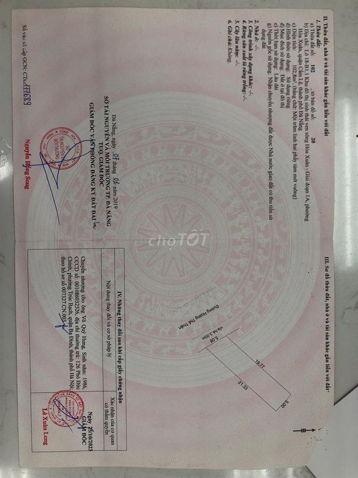 BÁN ĐẤT VỊ TRÍ ĐẸP KHU A,B ĐƯỜNG HOÀNG THẾ THIỆN, HOÀ XUÂN, ĐÀ NẴNG